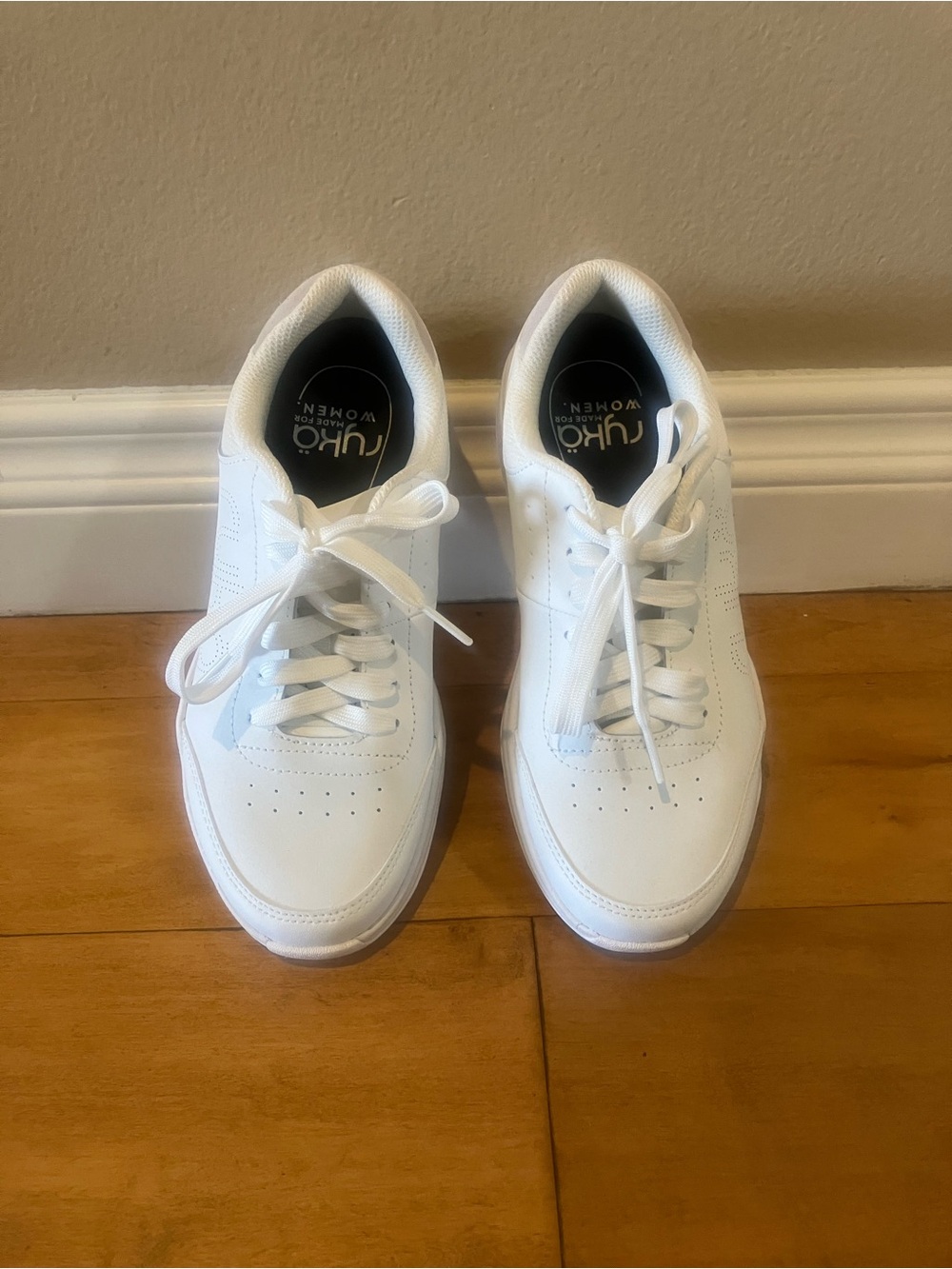 Ryka White Women's Casual Lace-Up Sneakers